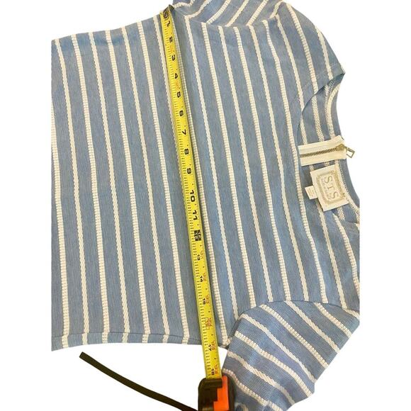 STS SAIL TO SABLE SHIFT DRESS BLUE STRIPES SZ XS SAILOR CHIC NAUTICAL AESTHETIC - Picture 12 of 16